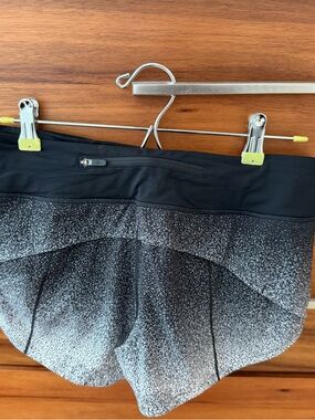 lululemon athletica Black & White Speckle Active Mini Skirt
